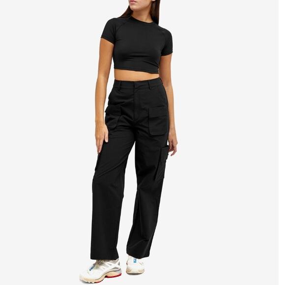 adanola cargo multi pocket trouser black pants size S CL2 - Picture 1 of 7